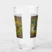 ひまわりの分野の美しい馬 タンブラーグラス (右)