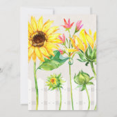 ひまわりの初誕生日パーティーの招待 招待状 (裏面)