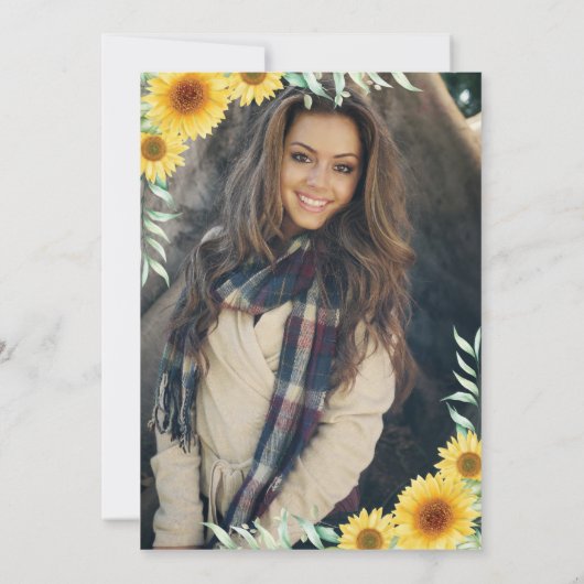 ひまわりの医療ロゴ招待状緑 招待状 (裏面)