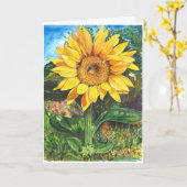 ひまわりの友情 カード (黄色い花)
