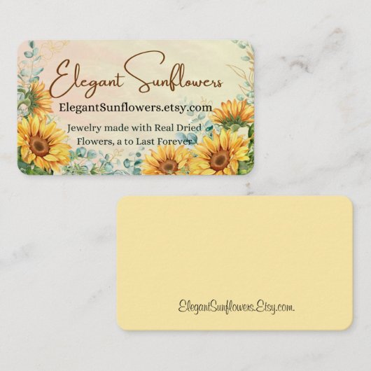 ひまわりの名刺 名刺 (正面/裏面)