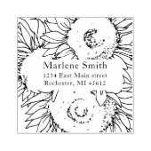 ひまわりの名前と住所 ラバースタンプ (インプリント)