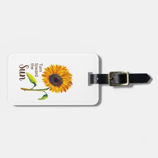 ひまわりの名前と可愛いことわざ ラゲッジタグ (正面横)