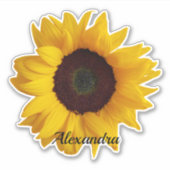 ひまわりの名前を作成すパーソナライズされたる シール (正面)