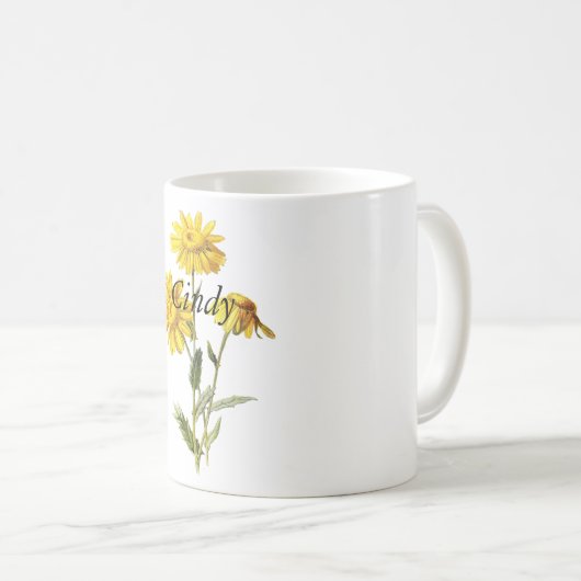 ひまわりの名前コーヒーマグ コーヒーマグカップ (正面右)
