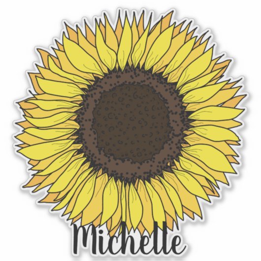 ひまわりの名前 シール (正面)