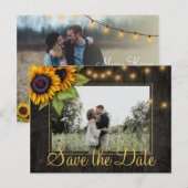 ひまわりの国のクリスマス　結婚式のご案内 案内ポストカード (正面/裏面)