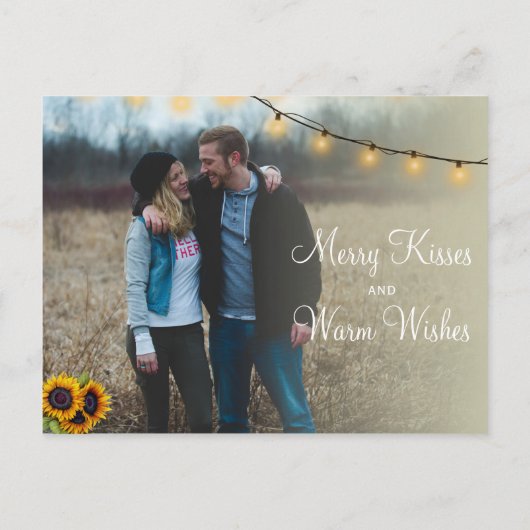 ひまわりの国のクリスマス 結婚式の招待状を保存しましょう 案内ポストカード (裏面)