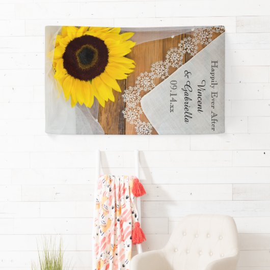 ひまわりの国の結婚式 横断幕 (インサイチュ)