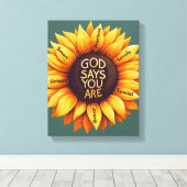 ひまわりの壁アート - やる気を高める キャンバスプリント (インサイチュ (ウッドフロア))