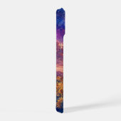 ひまわりの夕焼け幻想iPhoneケース iPhone 15ケース (右側面)