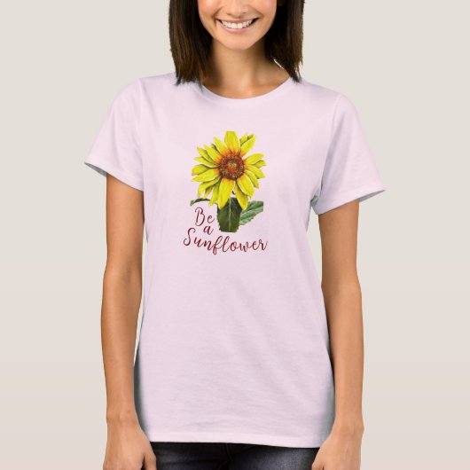 ひまわりの女性用Tシャツ Tシャツ (正面)