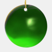 ひまわりの妖精グリーン鮮やかエメラルド セラミックオーナメント (裏面)