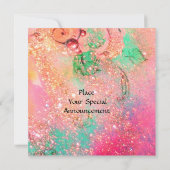 ひまわりの妖精 黄緑ピンクの輝き 招待状 (裏面)