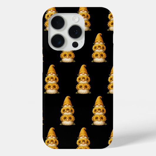 ひまわりの小人、金色の下に隠された微笑み Case-Mate iPhoneケース (裏面)