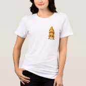 ひまわりの小人 金色の下に隠れた笑顔 トライブレンドTシャツ (正面)
