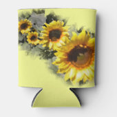 ひまわりの庭園の結婚式の好意 缶クーラー (正面)