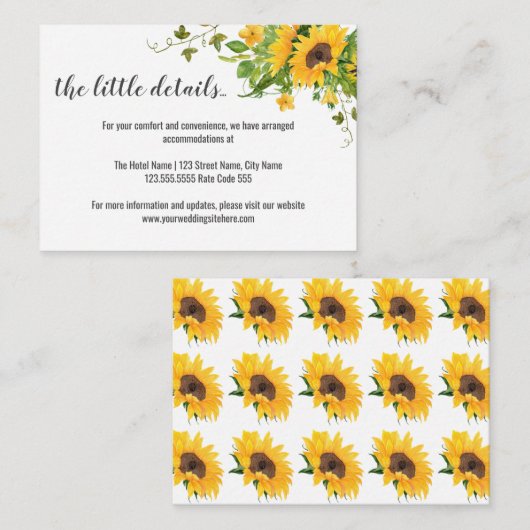 ひまわりの情報と詳細 エンクロージャーカード (正面/裏面)