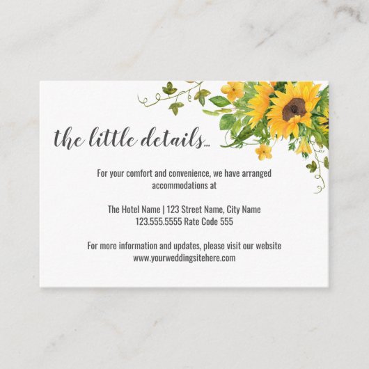 ひまわりの情報と詳細 エンクロージャーカード (正面)