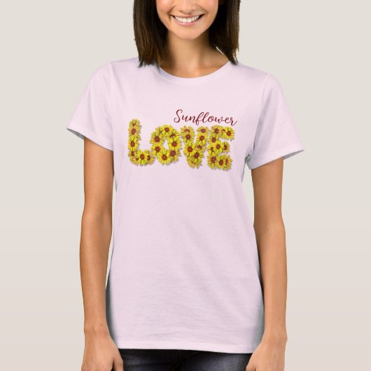 ひまわりの愛のトップス Tシャツ (正面)