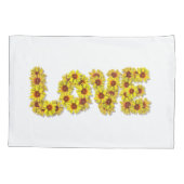 ひまわりの愛の枕カバー 枕カバー (裏面)