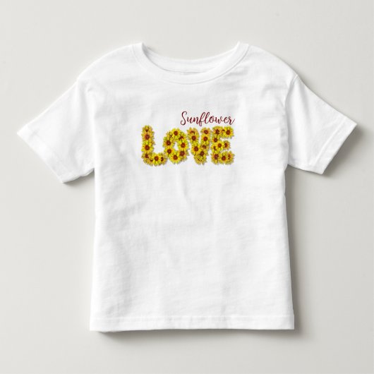 ひまわりの愛　トドラー用トップス トドラーTシャツ (正面)