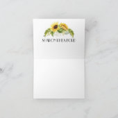 ひまわりの感謝カードまたはブランクノート サンキューカード (内部)