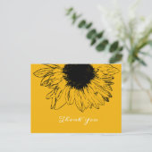 ひまわりの感謝ポストカード ポストカード (スタンド正面)