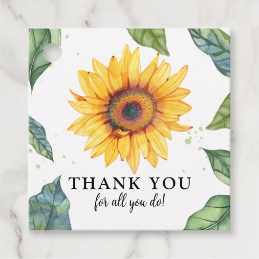 ひまわりの感謝 フェイバータグ (正面)