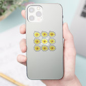 ひまわりの手描き水彩ステッカーセット シール (スマートフォン)