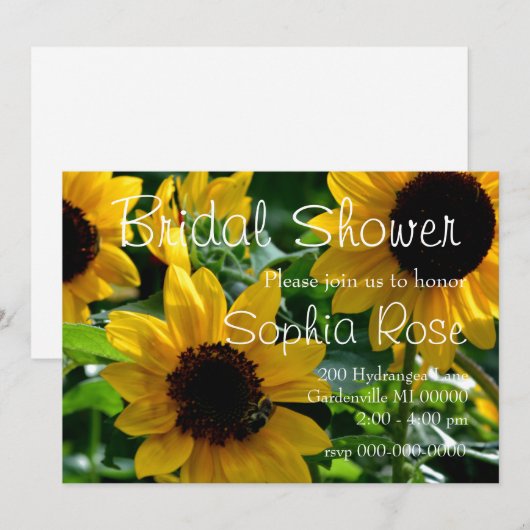 ひまわりの招待状 招待状 (正面/裏面)