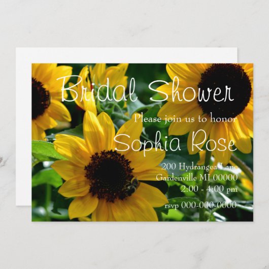 ひまわりの招待 招待状 (正面/裏面)