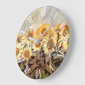 ひまわりの採水場エレガント ラージ壁時計 (傾斜)