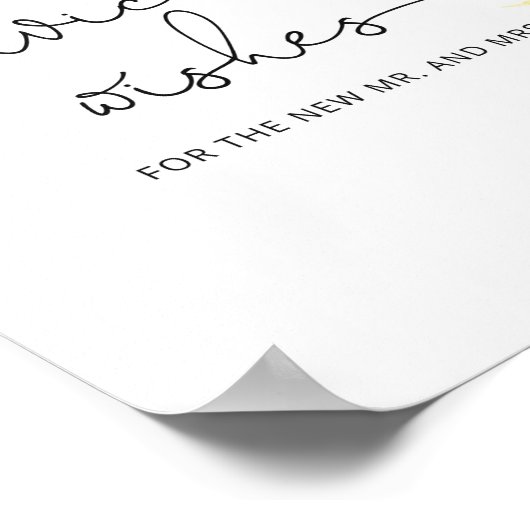 ひまわりの新婚カップルへのアドバイスと願い ポスター (角)