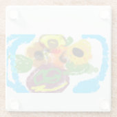 ひまわりの日 ガラスコースター (裏面)