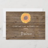 ひまわりの木が私の名誉の宝になる 招待状 (裏面)