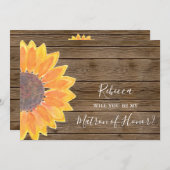 ひまわりの木が私の名誉の宝になる 招待状 (正面/裏面)