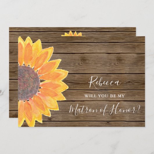 ひまわりの木が私の名誉の宝になる 招待状 (正面/裏面)