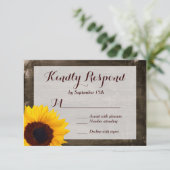 ひまわりの木の国素朴式の出欠届けカード 出欠カード (スタンド正面)