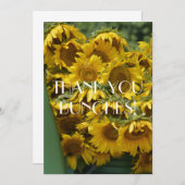 ひまわりの束 サンキューカード (正面/裏面)