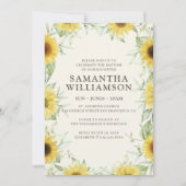 ひまわりの植物学のバプテスマフローラ 招待状 (正面)