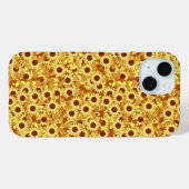 ひまわりの模様 - ゴールド、黄色、ブラウン Case-Mate iPhoneケース (裏面 (横))