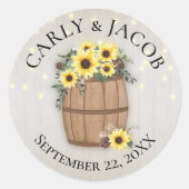 ひまわりの樽 ラウンドシール (正面)
