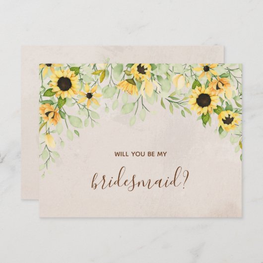 ひまわりの水の色が私のお姫様 インビテーションポストカード (正面/裏面)