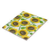 ひまわりの水彩模様 タイル (側面)