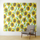 ひまわりの水彩模様 タペストリー (インサイチュ(横))