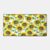 ひまわりの水彩模様 デスクマット (正面)