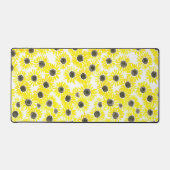 ひまわりの水彩模様 デスクマット (正面)