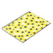 ひまわりの水彩模様 ノートブック (左側)