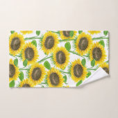 ひまわりの水彩模様 バスタオルセット (ハンドタオル)